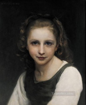 リアリズムの少女の肖像 ウィリアム・アドルフ・ブーグロー Oil Paintings